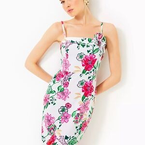 Lilly Pulitzer Floral Mini Dress - Pink and Green
